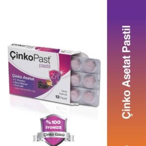 Çinkopast Nane Zencefil Kara Mürver Pastil 12li